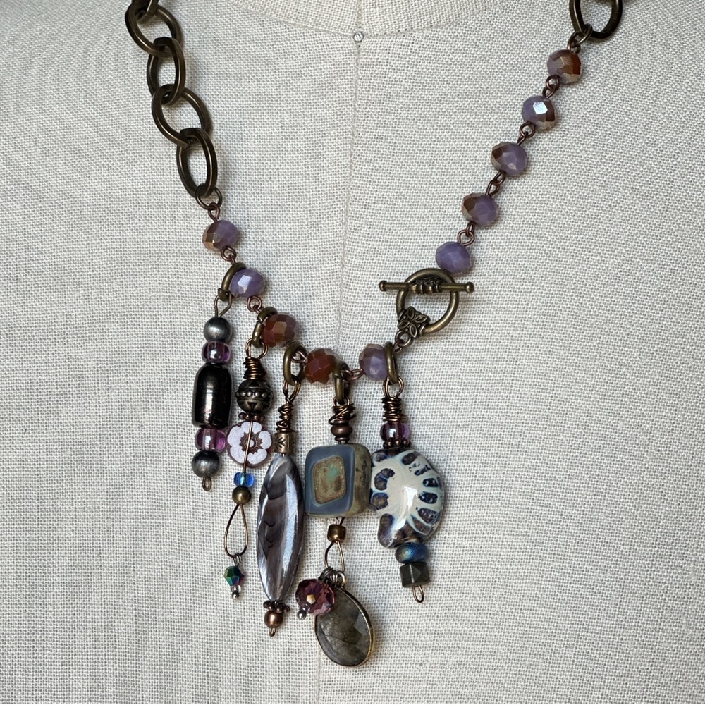Posh Society's New Women's Boho Chic Kitchen Sink Beaded Artisan Necklace